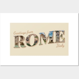 Greetings from Rome in Italy vintage style retro souvenir Posters and Art